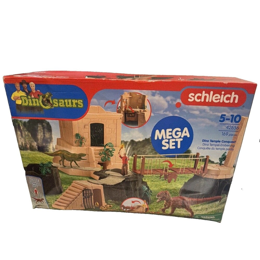 Schleich Dinosaurs Mega Set Dino Temple Conquest Playset 169pc 42656 Age 5-10